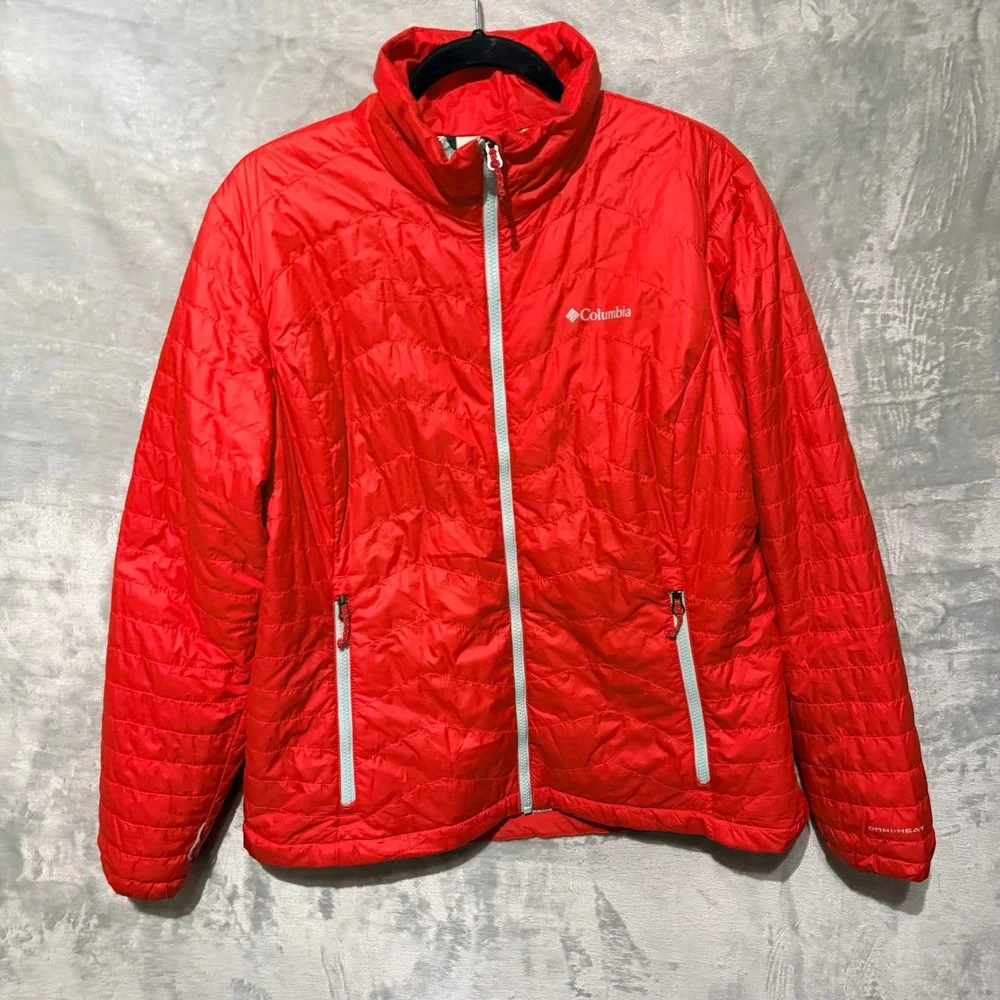Columbia Sportswear Women L Red Bugaboo Omni-Heat Snow Ski Jacket Insulated